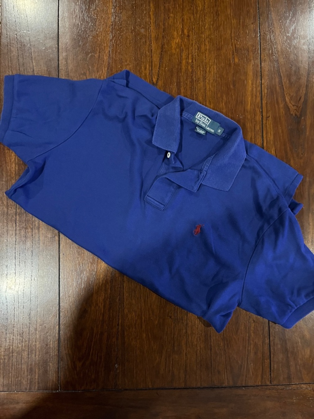 Polo by Ralph Lauren Men’s Polo Short sleeve Shirt - Blue with Red Pony - Picture 5 of 5